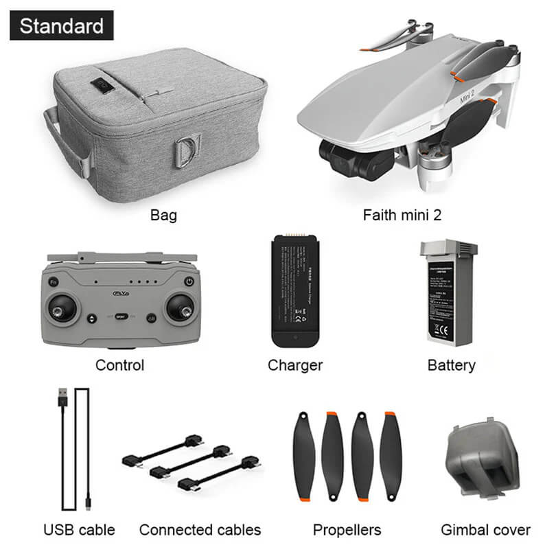 Full set of accessories included with Faith Mini 2