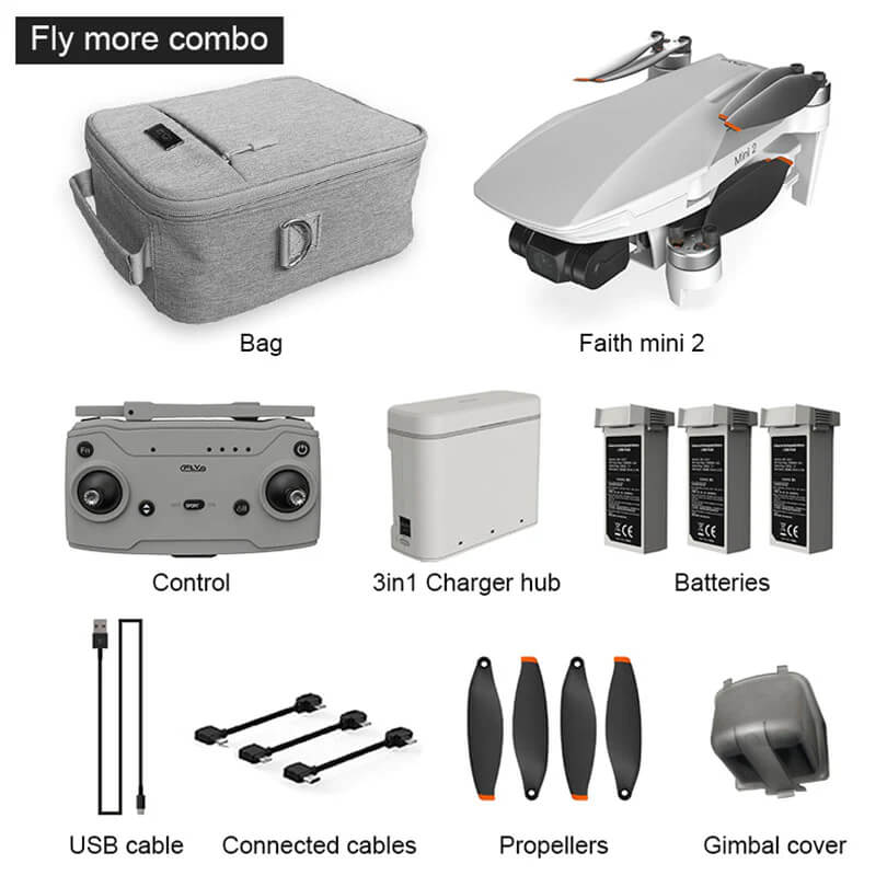 Foldable brushless design of Faith Mini 2 drone