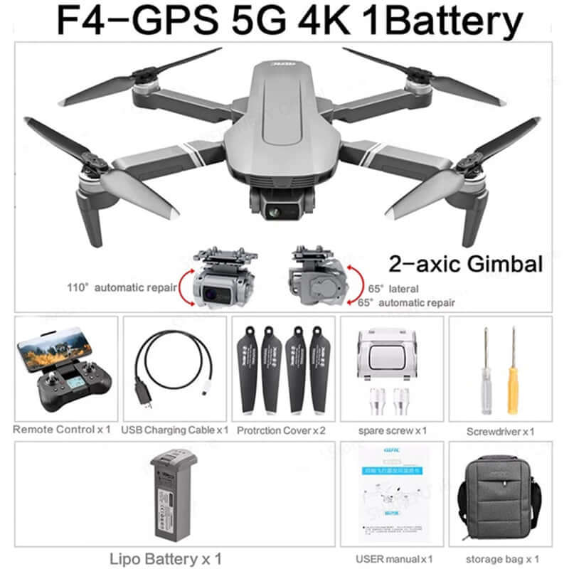 Compact folded mode of F4S drone for travel