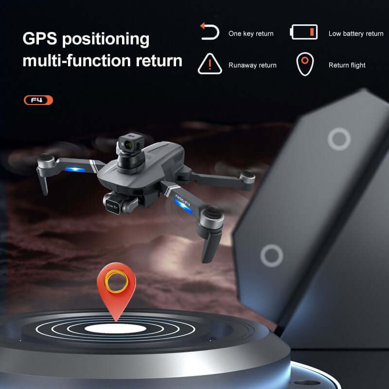 Dual HD camera lens layout on F4S drone