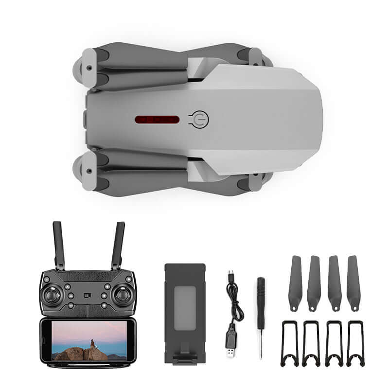 E88 Pro Foldable Drone Held in Hand for Easy Portability