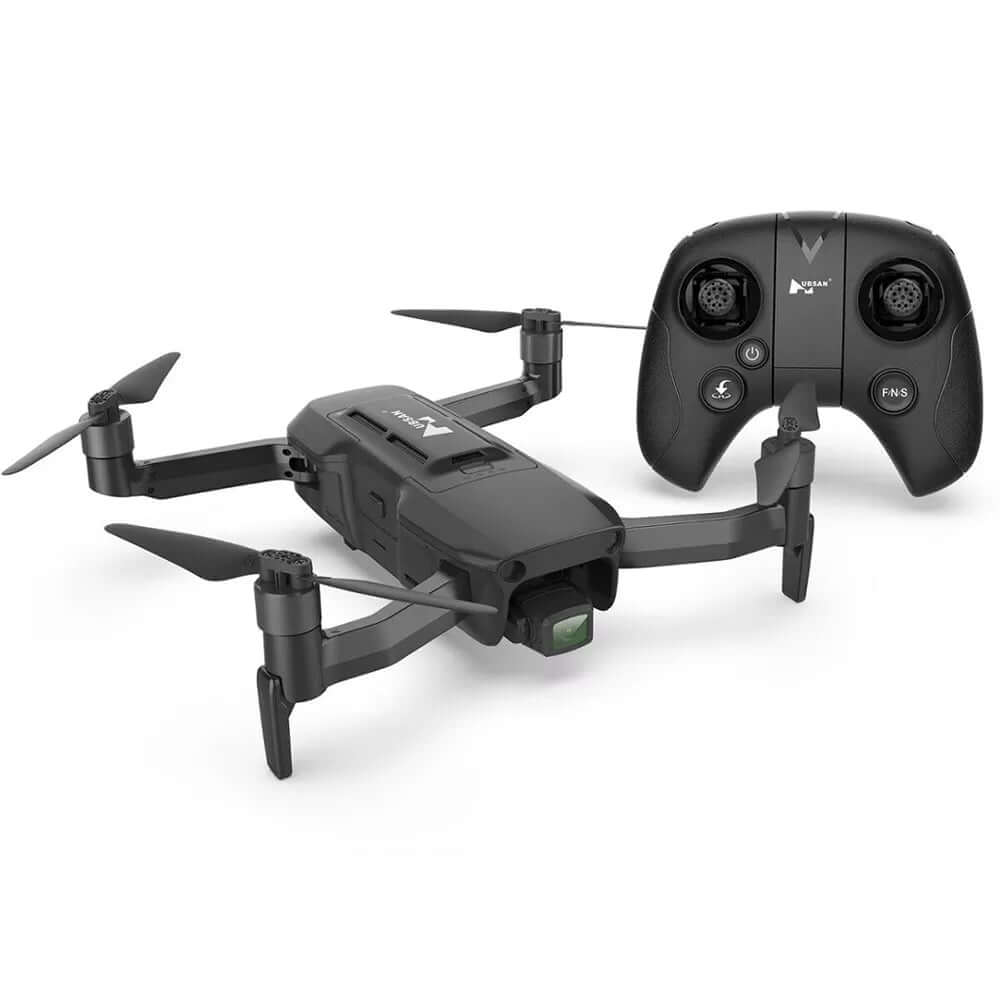 Hubsan BlackHawk 1 drone flying outdoors with clear sky