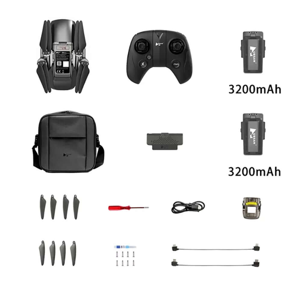 Folded propellers of Hubsan BlackHawk 1 foldable quadcopter