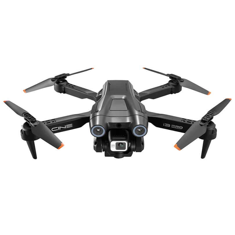 Compact folded view of i3 Pro dual camera drone