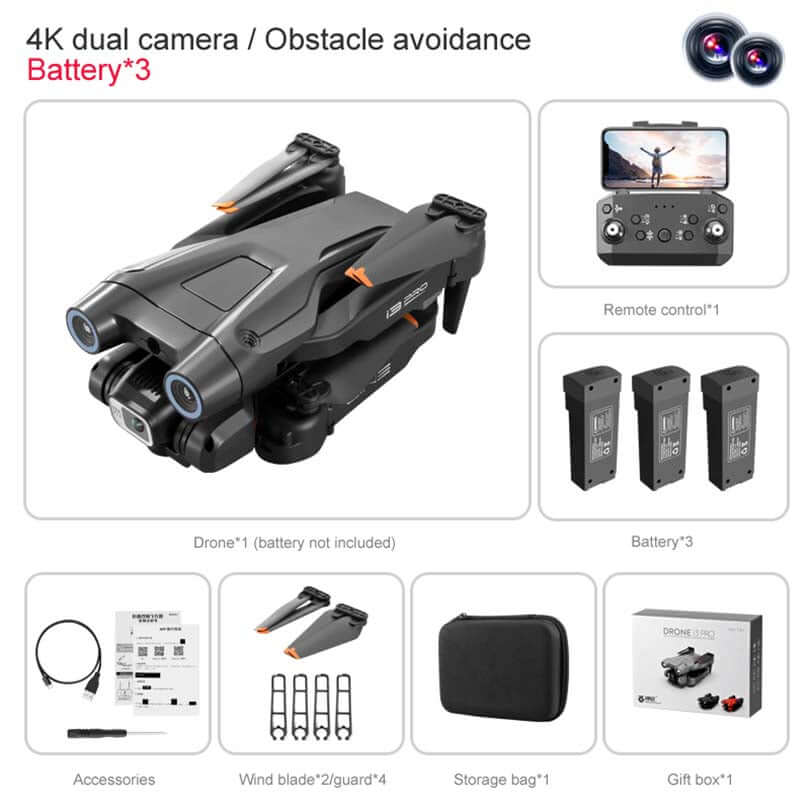 Full accessory package included with i3 Pro drone