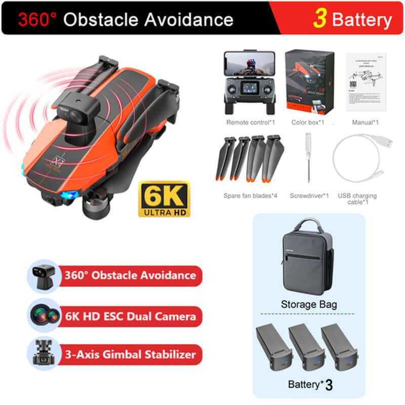 Complete package of JJRC X22 GPS drone set