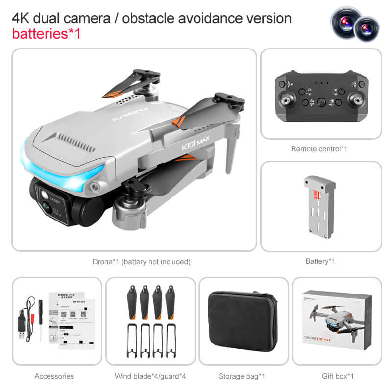 LED lights on K101MAX drone during night operation