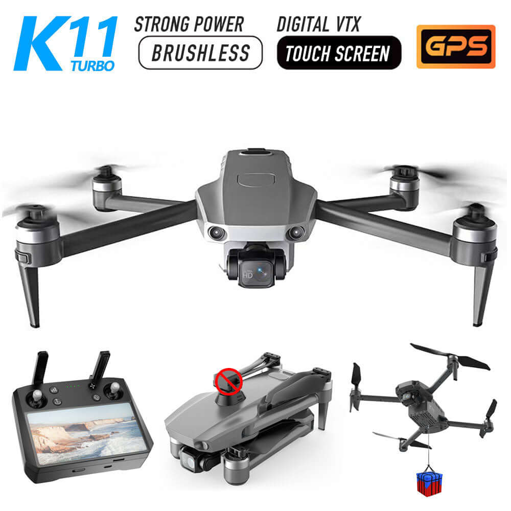 5G WiFi real-time video transmission on K11 Turbo Drone
