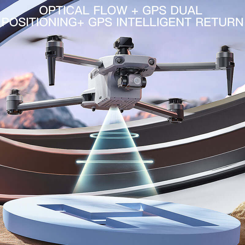 Drone size in hand, compact and lightweight