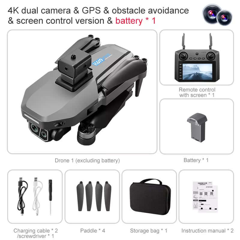 GPS positioning system on K619 MAX 4K drone