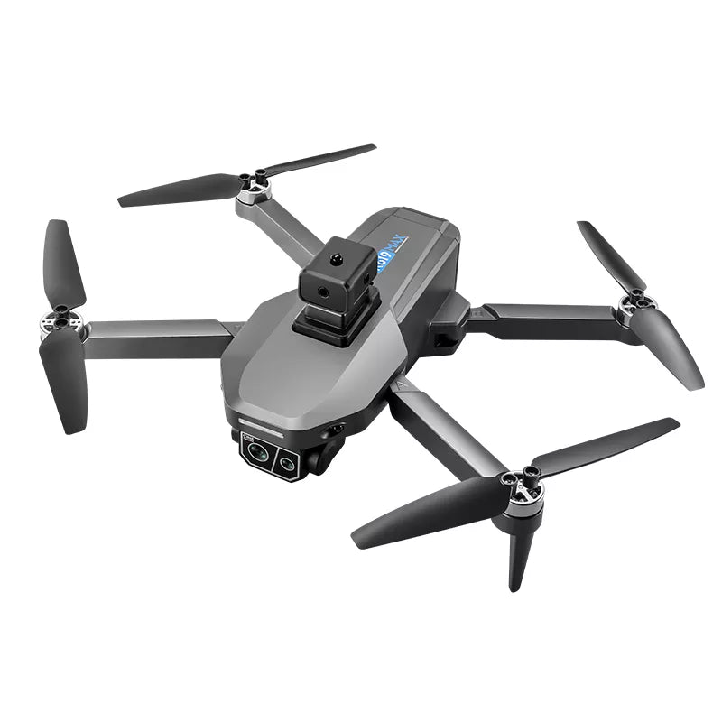 K619 MAX drone with LED night lights in flight