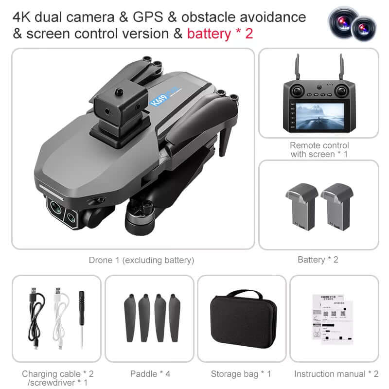 K619 MAX GPS drone obstacle avoidance sensors