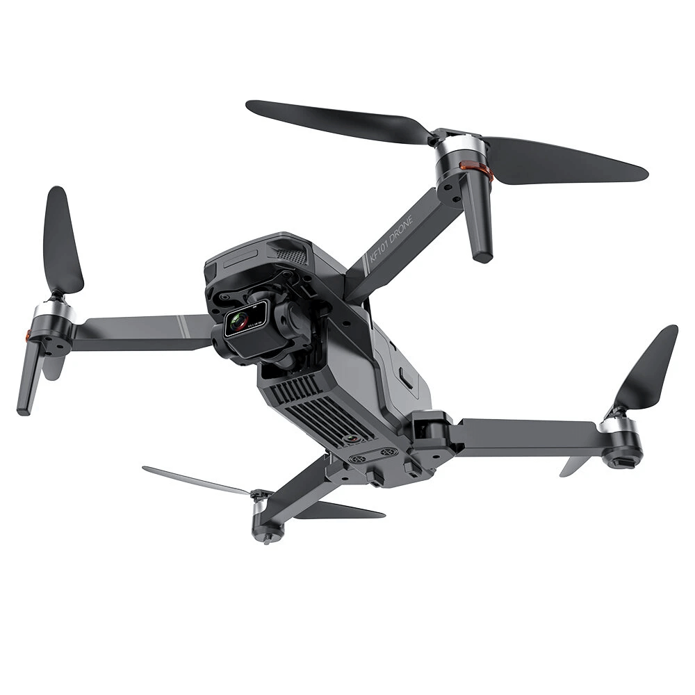 Side view of KF101 drone showing obstacle sensor and brushless motor