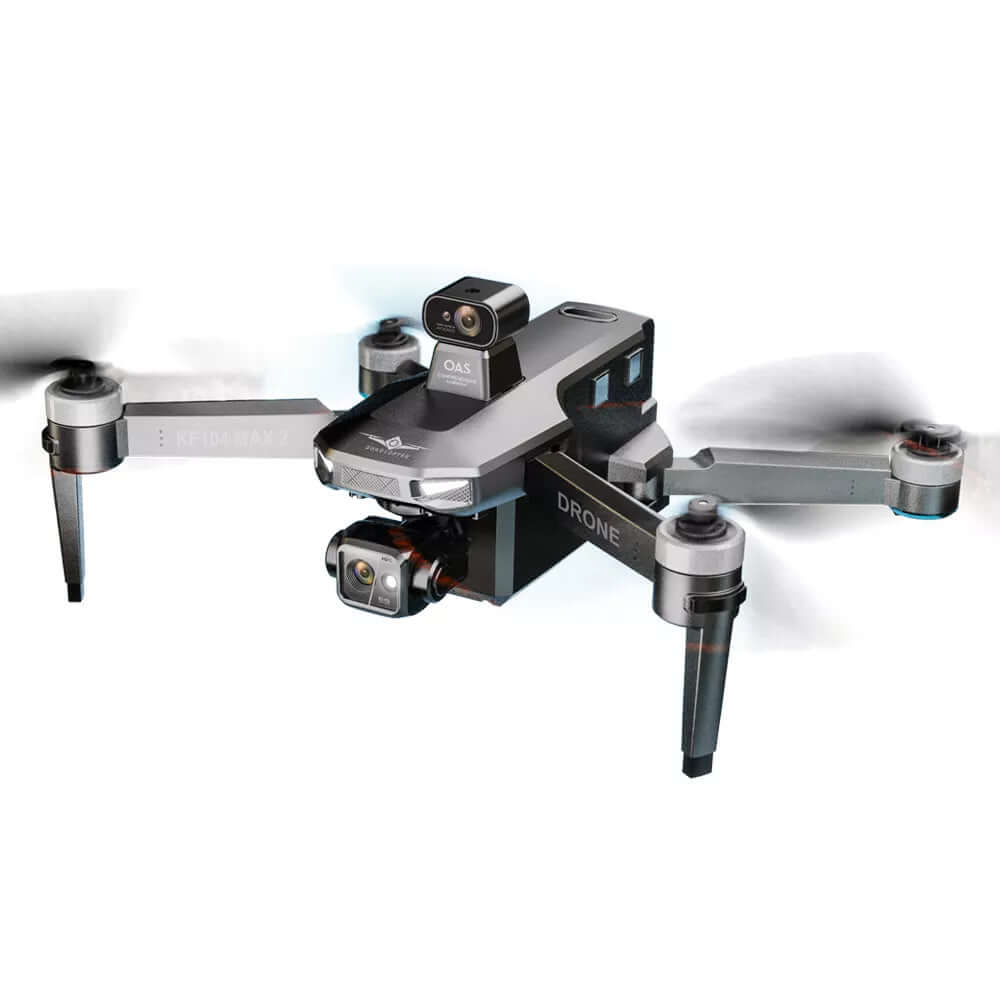 KF104 MAX2 GPS Drone in-flight front camera view