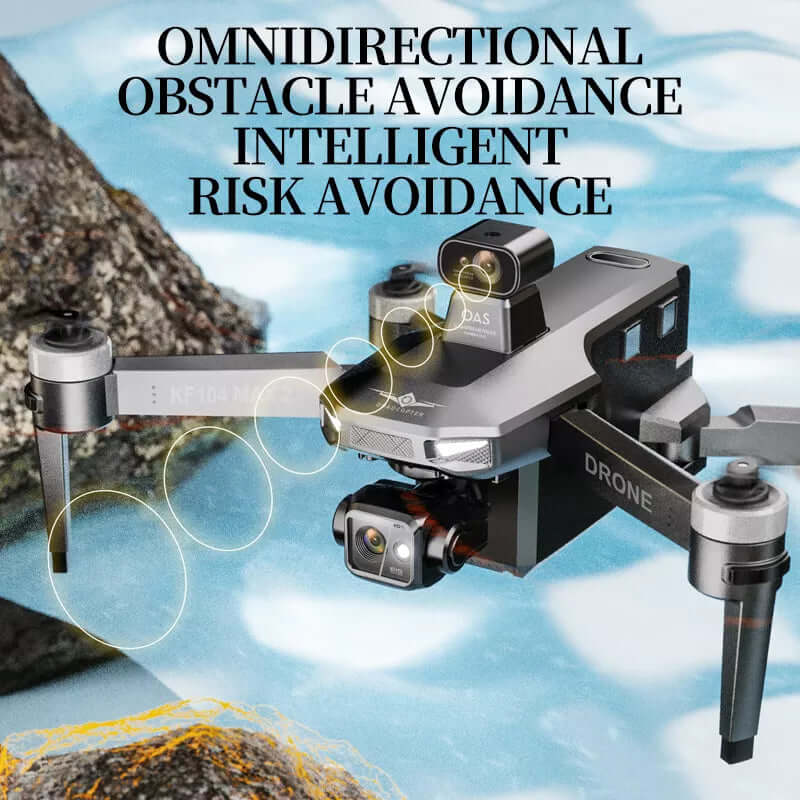 KF104 MAX2 8K GPS Drone front view with 3-axis gimbal
