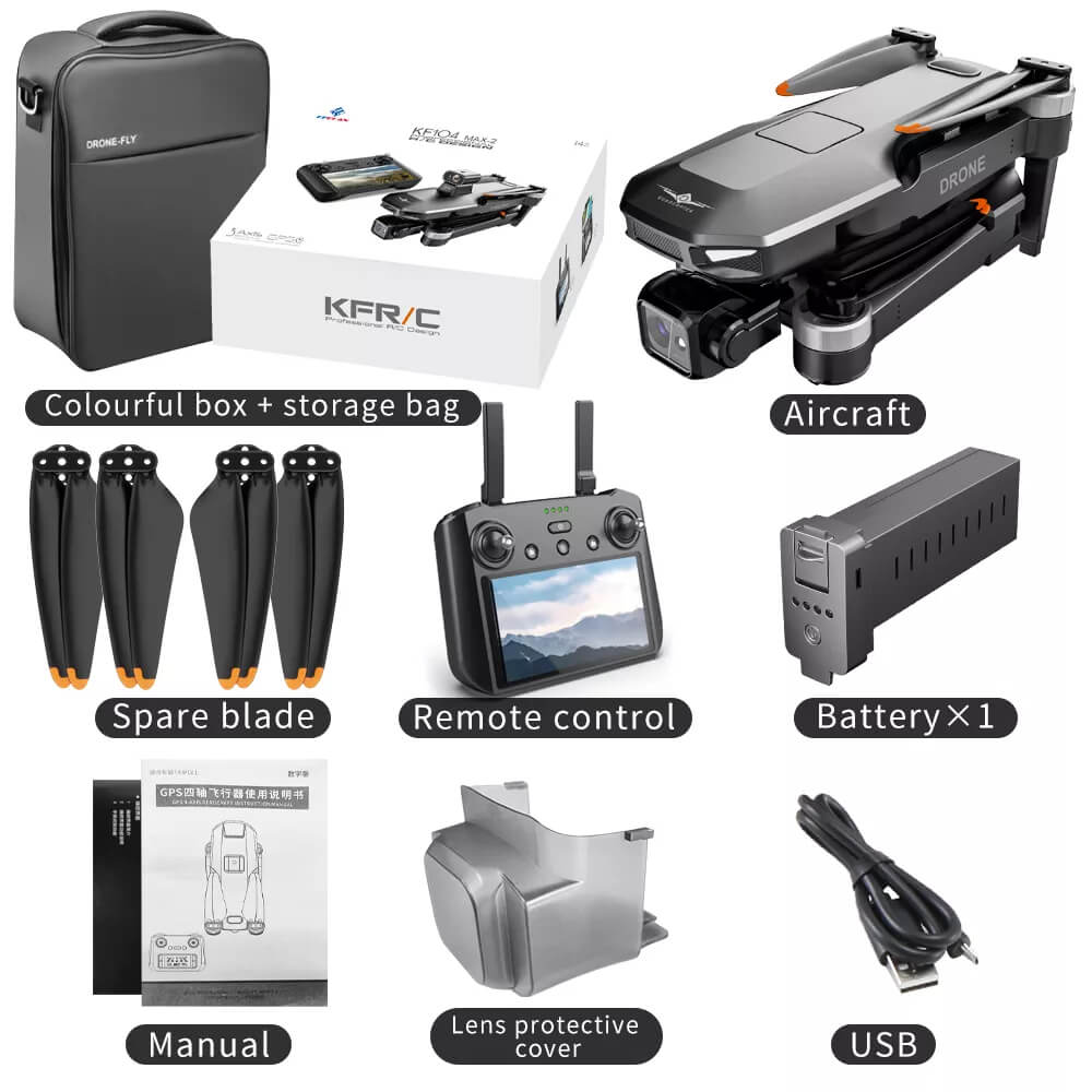 KF104 MAX2 drone in aerial flight with GPS positioning