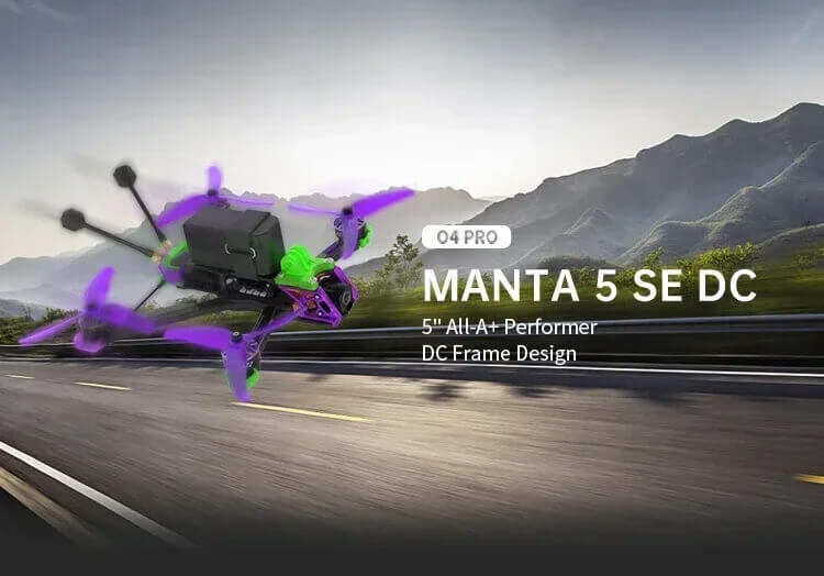 Top view of MANTA5 SE 5 inch long range FPV drone frame