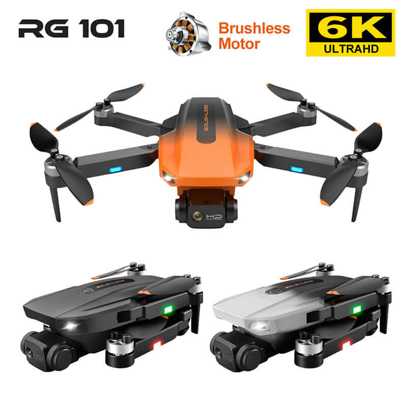 Folded RG101 drone showing compact design