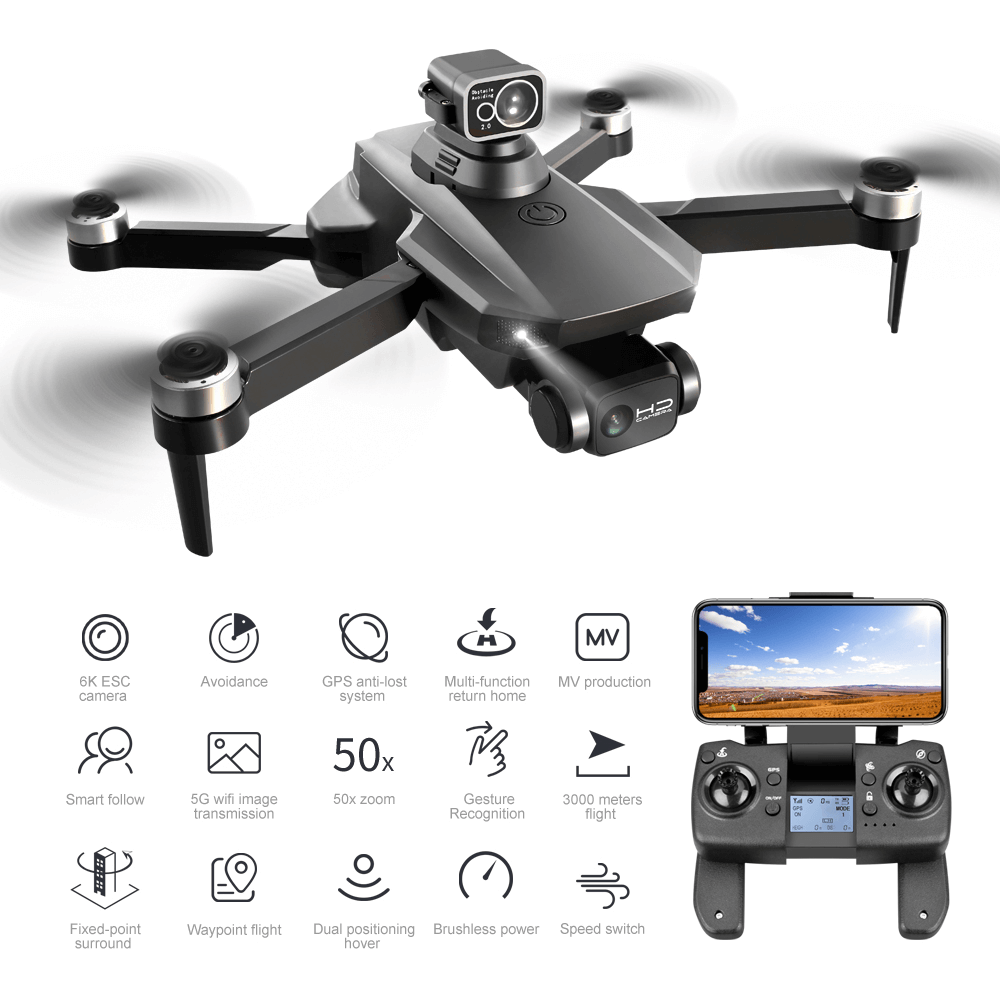 RG101 MAX GPS quadcopter ready for takeoff