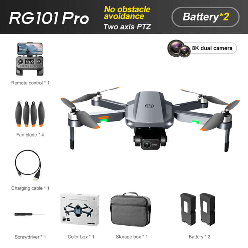 Foldable design of the RG101 PRO drone for portability