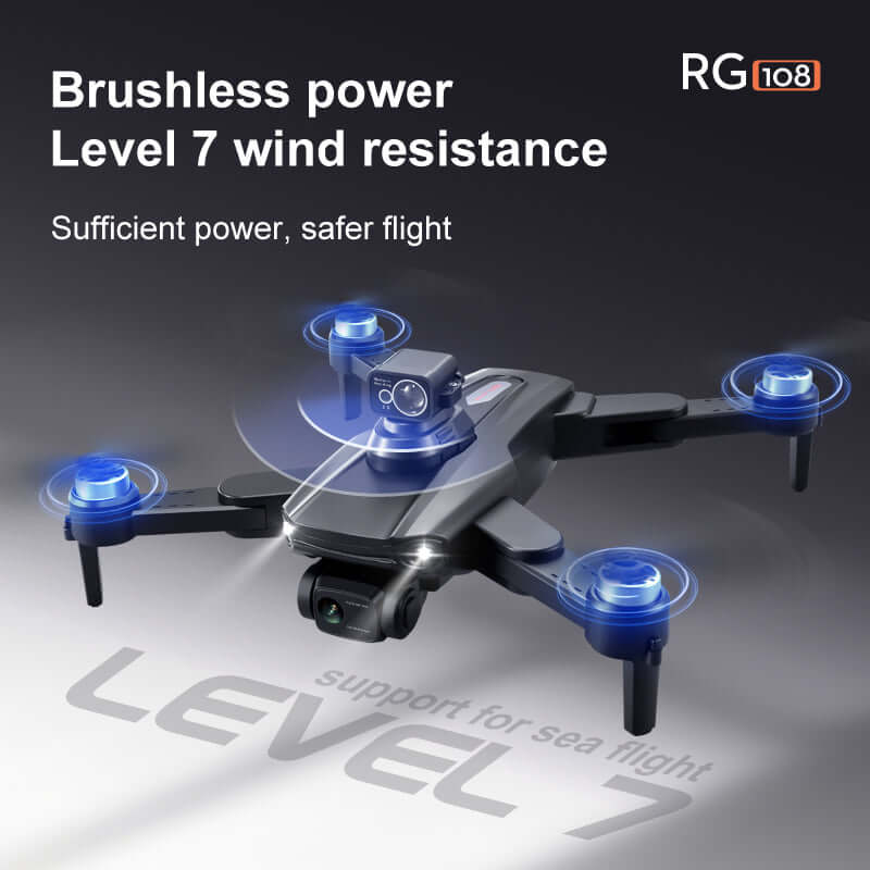 Detail of RG108 MAX drone brushless motor arm