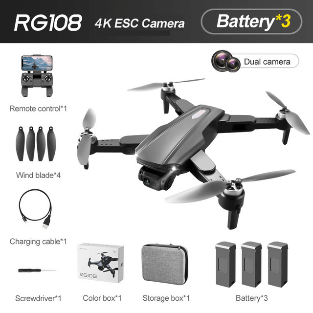 Handheld RG108 MAX drone before takeoff