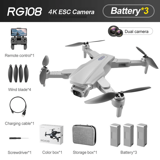 RG108 MAX folded quadcopter placed on a desk