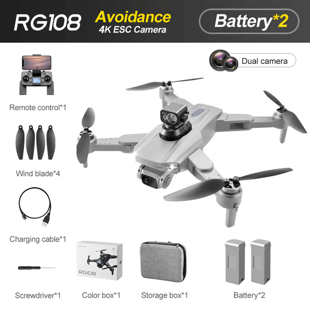 RG108 MAX drone on the ground ready for launch