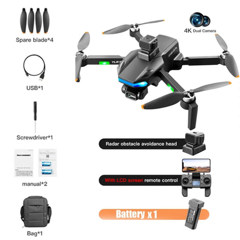 Close-up of dual 4K cameras on S135 Pro drone
