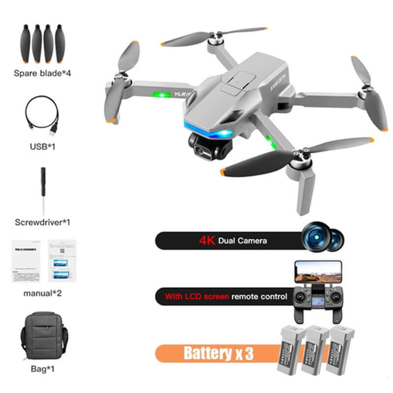 Side profile of S135 Pro drone in flying mode