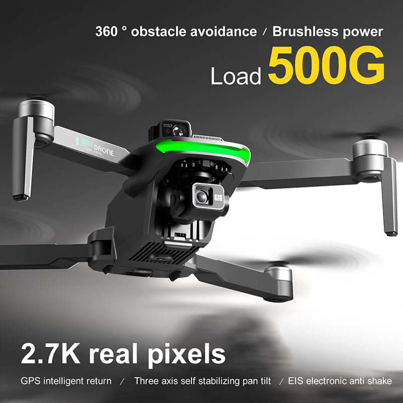 Top angle view of S155 Pro drone with arms unfolded
