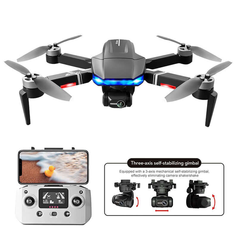Close-up of S7S 4K dual camera system with gimbal
