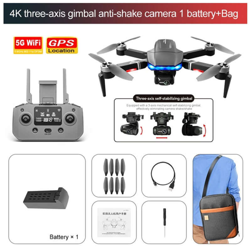 Folded S7S drone for compact storage and portability