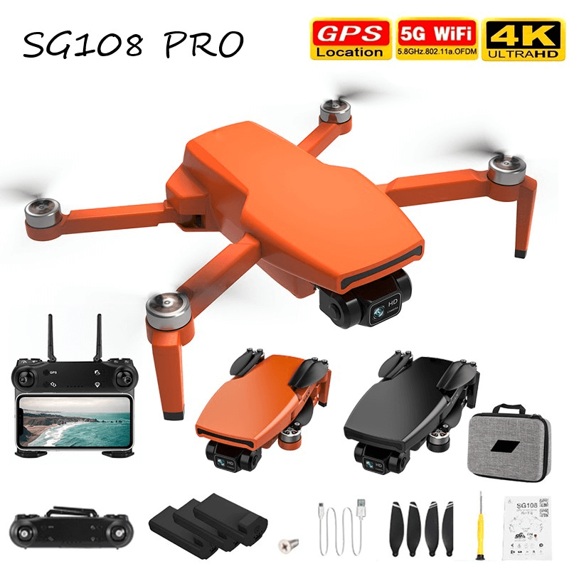 Side angle view of ZLL SG108 Pro GPS drone