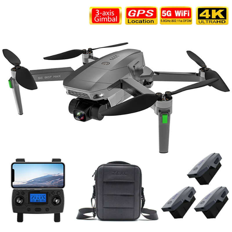 3-axis gimbal system for stable aerial footage