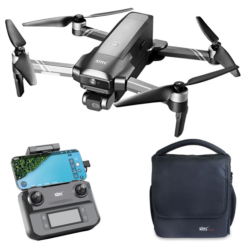 SJRC F22 PRO+ flying mid-air with active camera