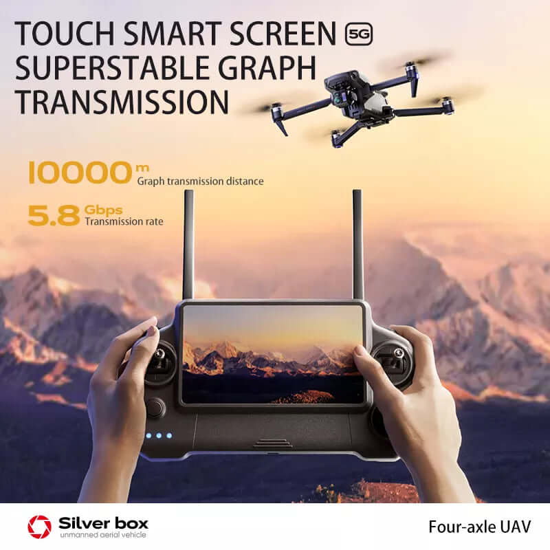 SMRC P7 MAX 8K GPS Drone flying outdoors with 5G FPV
