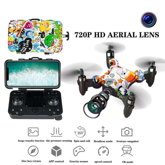 WiFi FPV drone flying outdoors with stable hover