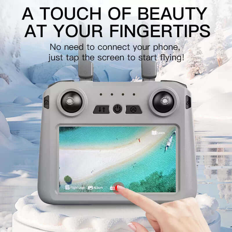 XIL 193S MAX 4K GPS Drone front view with folded arms
