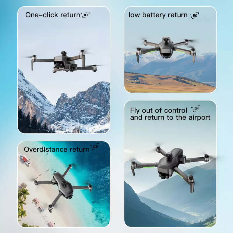 Side view of XIL 193S MAX foldable GPS drone