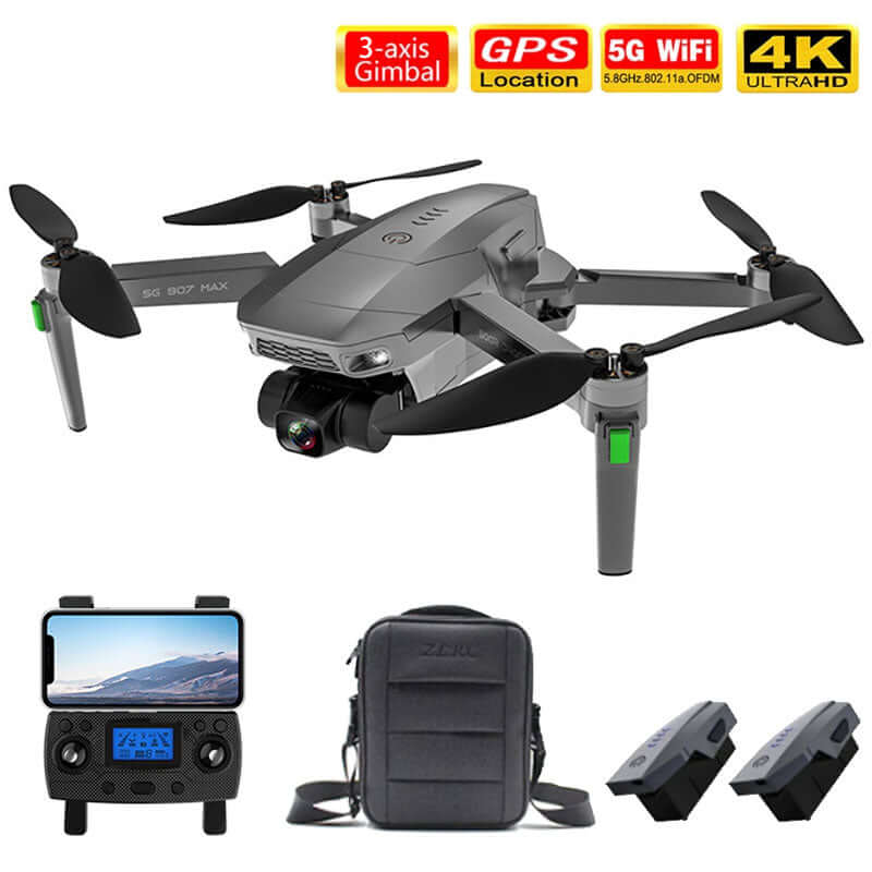 Close-up of 4K HD camera on SG907 Max drone