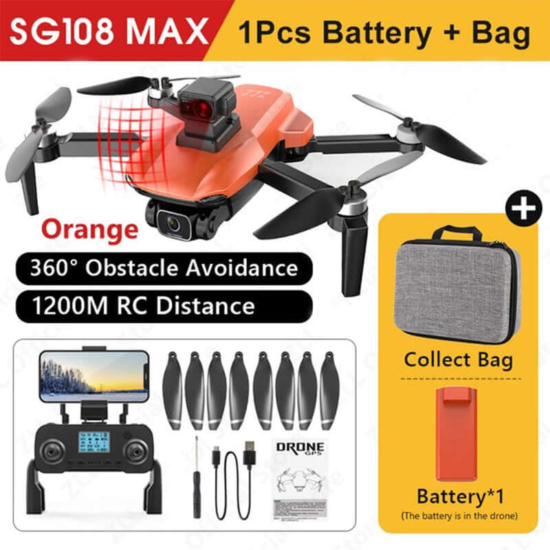 ZLL SG108 MAX drone flying with 4K camera and obstacle sensors