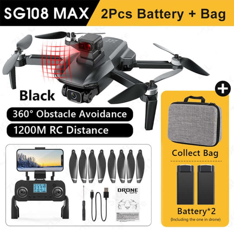 Full package contents of ZLL SG108 MAX drone set