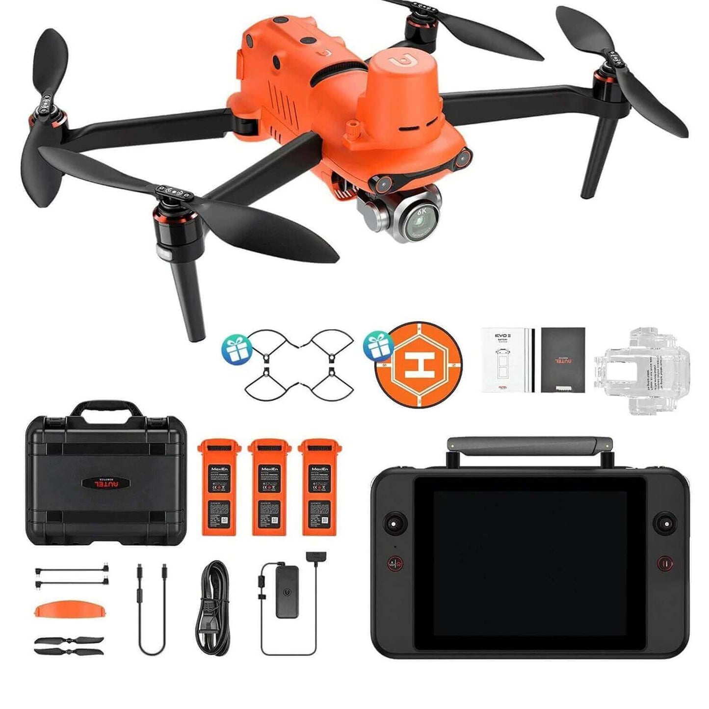Top angle showing aerodynamic drone structure