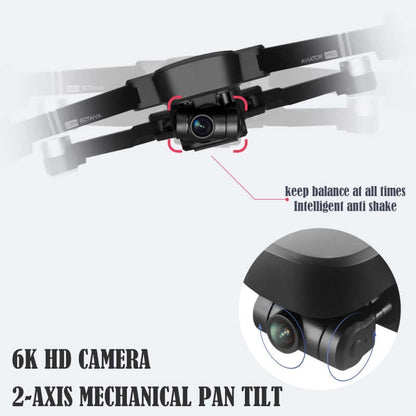 Aviator Pro drone hovering in GPS mode over open field
