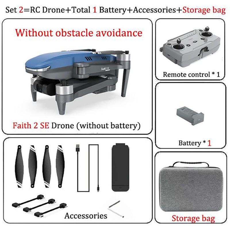 Side angle of Faith2 SE foldable drone