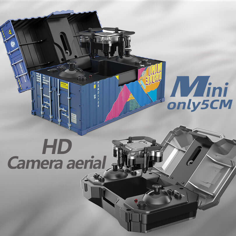 Close-up of HD camera on DH-150 mini drone