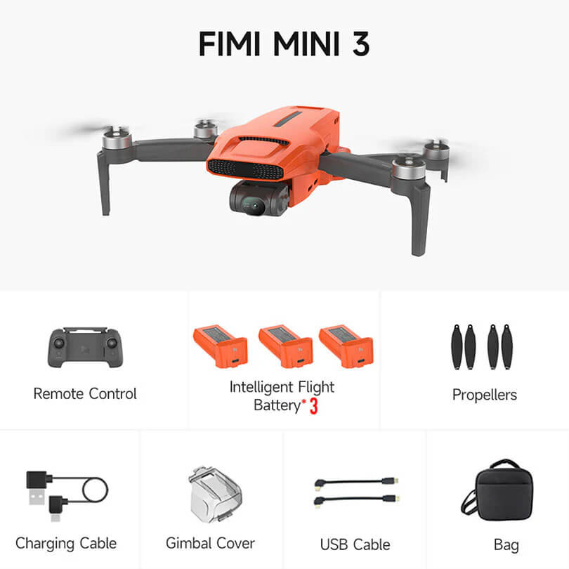 3-axis camera stabilization on FIMI X8 MINI 3 for smooth video recording