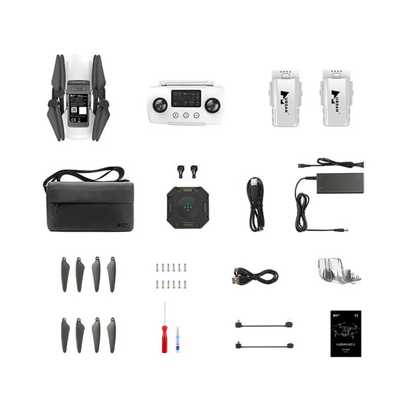 Side view of Hubsan ACE 2 4K GPS drone with foldable design
