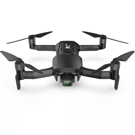 Close-up of 3-axis gimbal 4K camera on Hubsan BlackHawk 1 drone